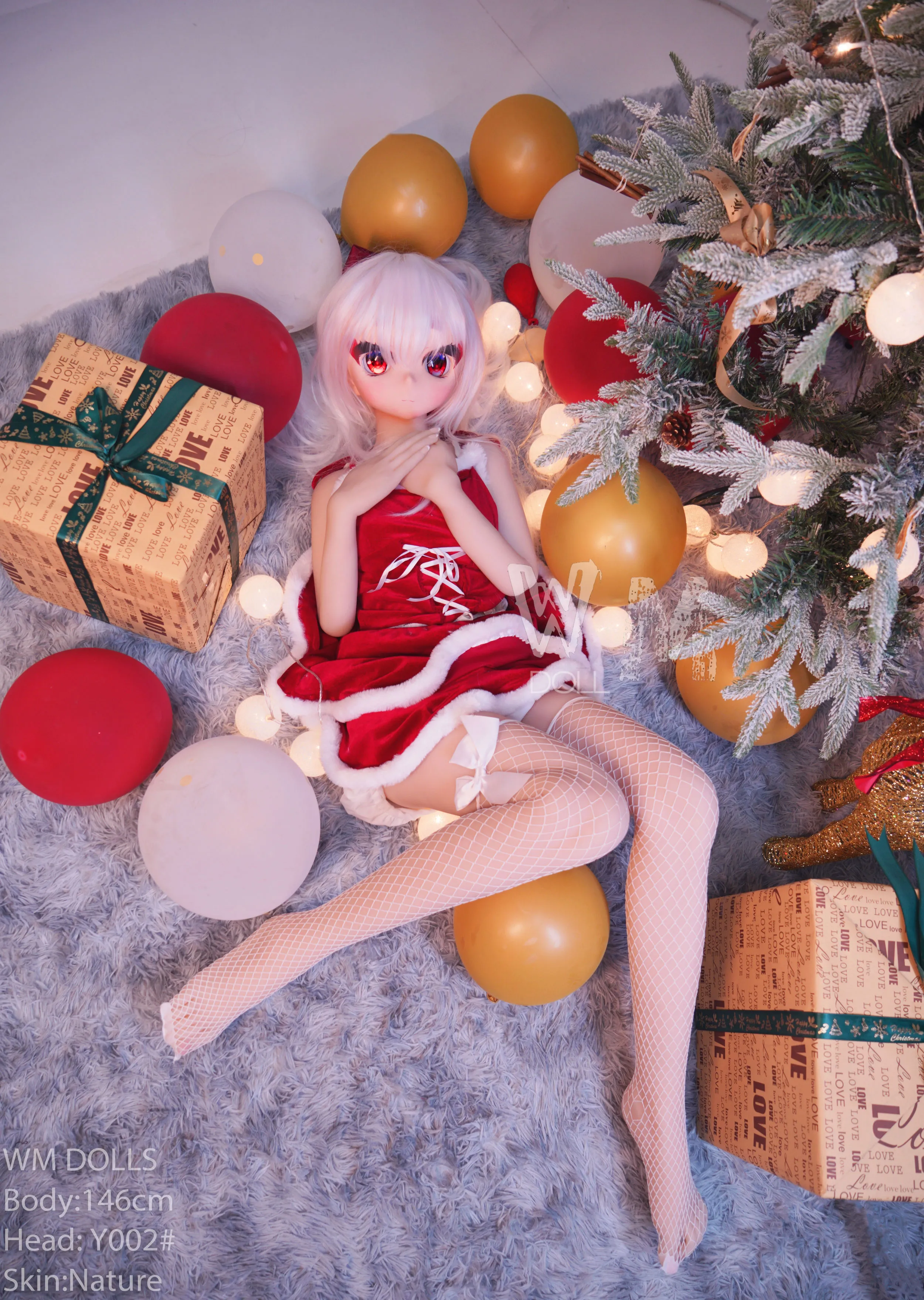 146cm (4ft9) คัพ B ตุ๊กตารักสไตล์อนิเมะที่เหมือนจริง หัว PVC + ตัว S-TPE ตุ๊กตายาง หัว #Y002